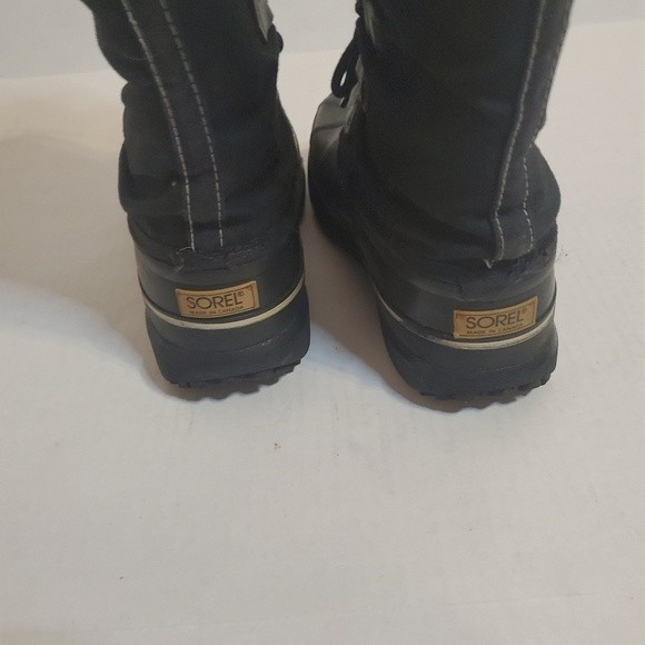 Sorel Black Canada Snowcat winter insulate Tall Boots with lace up closure boots - Picture 3 of 11